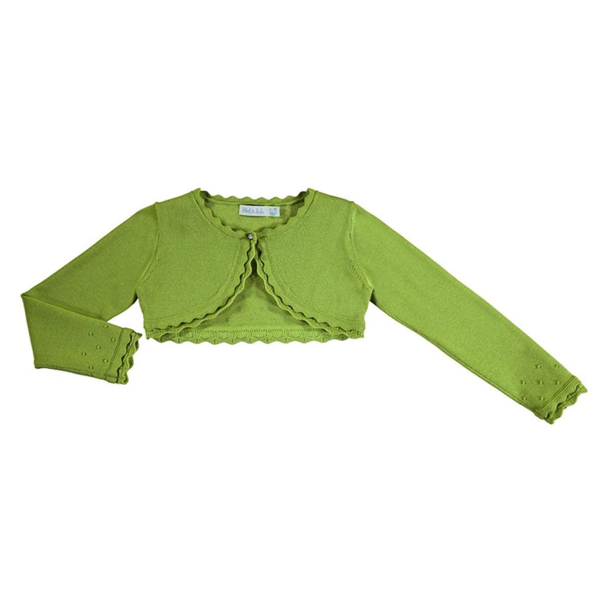 Pistachio Openwork Knitted Cardigan - Image 4