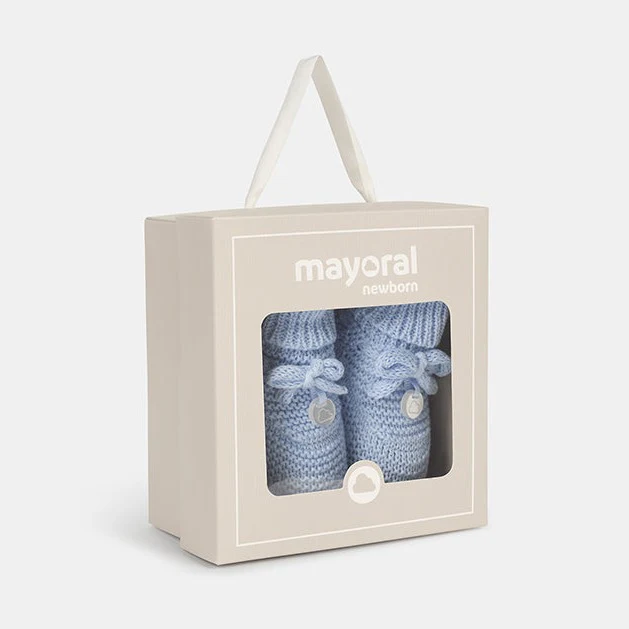 Knit Booties - Sky Blue - Image 6