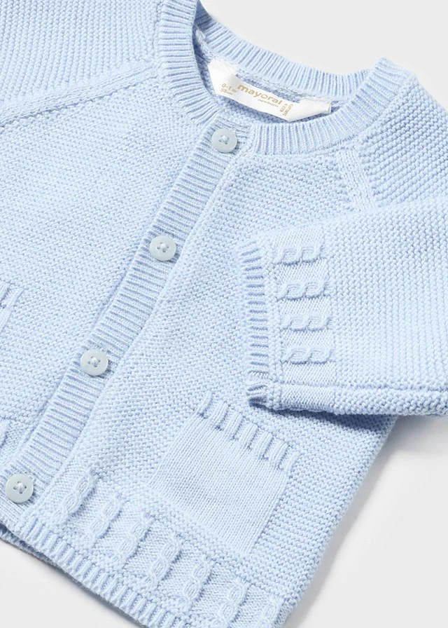Sky Blue Knit Cardigan - Image 3