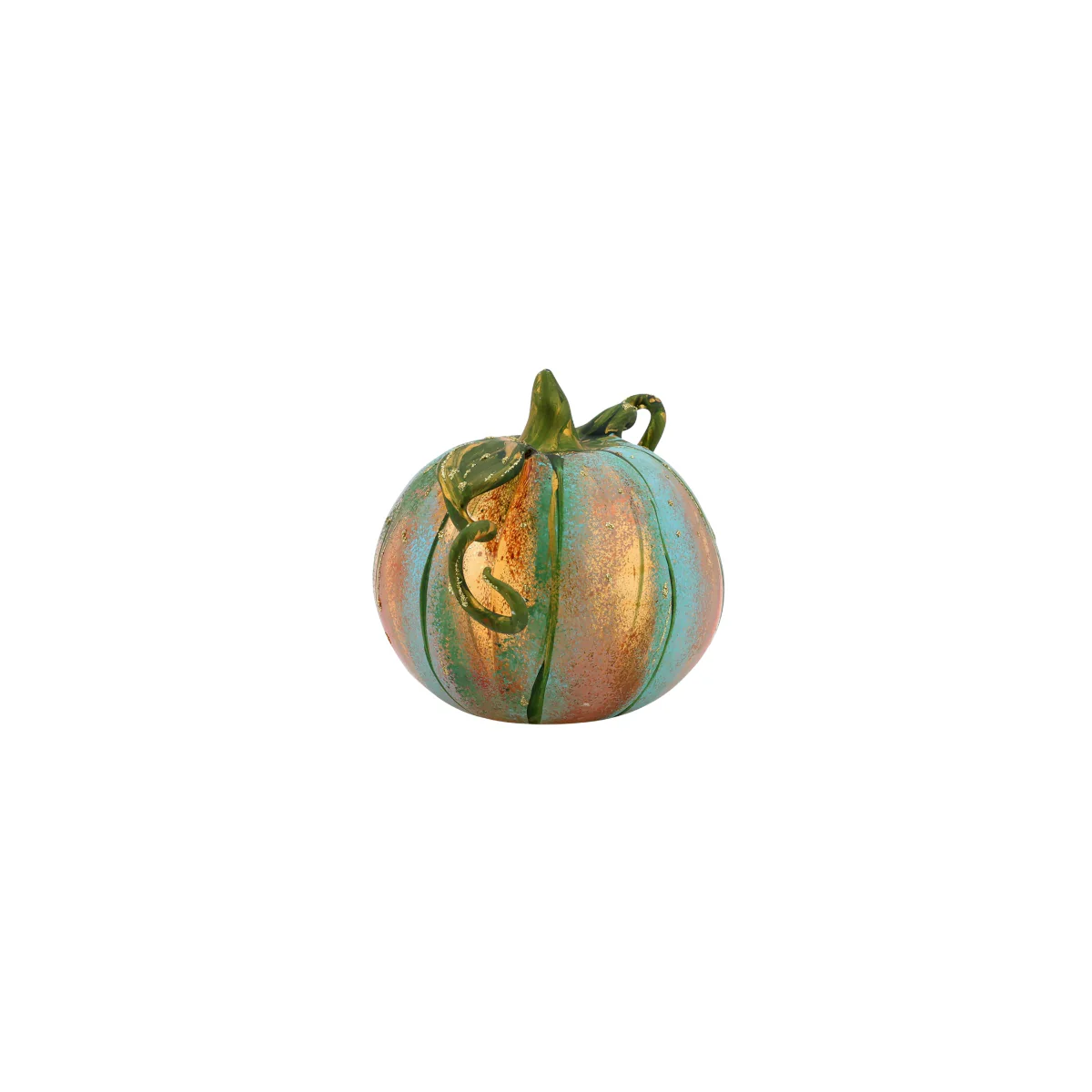 Pumpkins Figural Blue Glass Pumpkin - Image 2