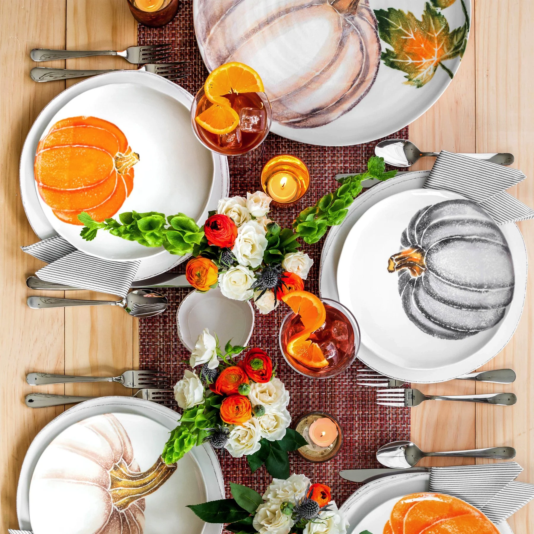 Pumpkins White Medium Pumpkin Salad Plate - Image 8
