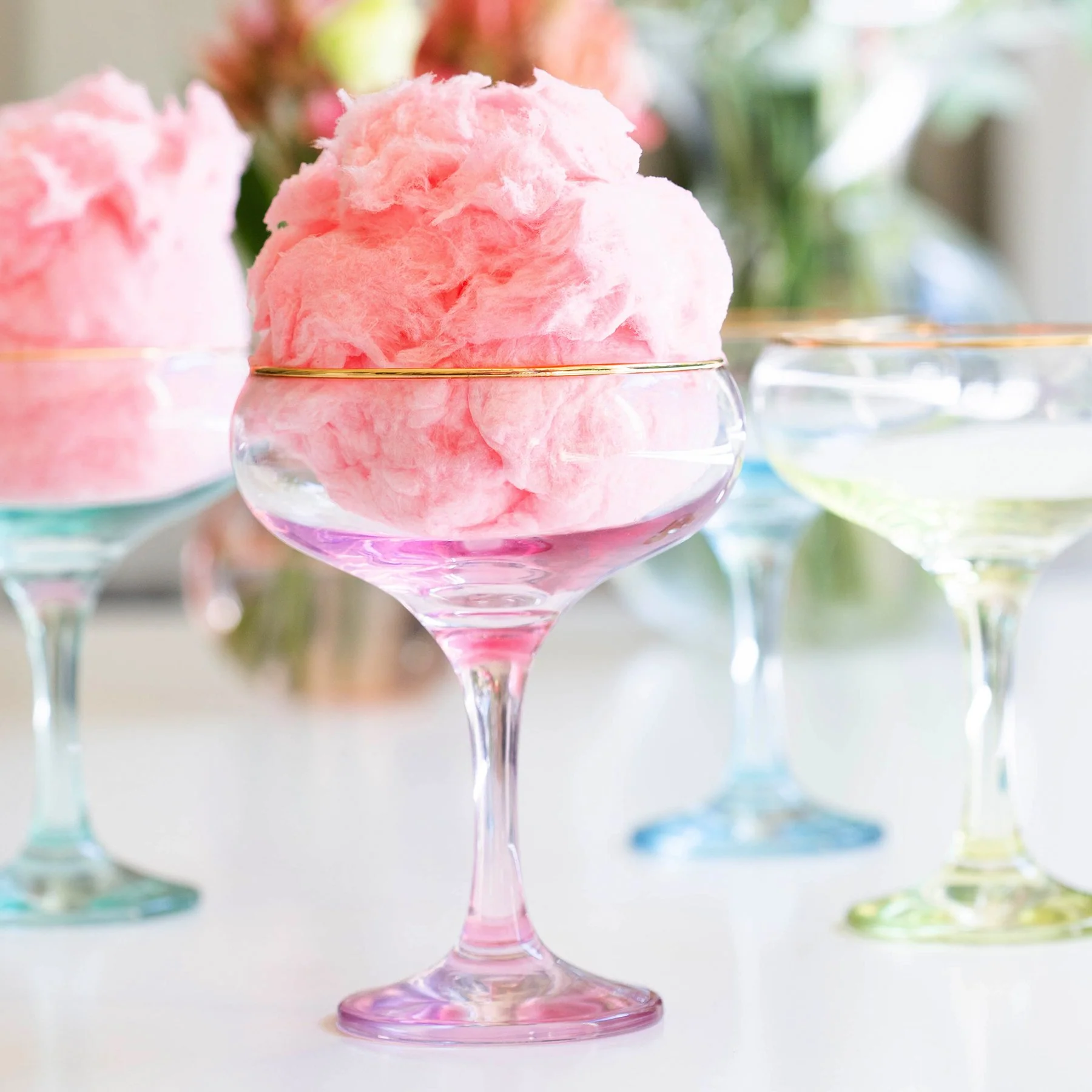 Rainbow Pink Coupe Champagne Glass - Image 4