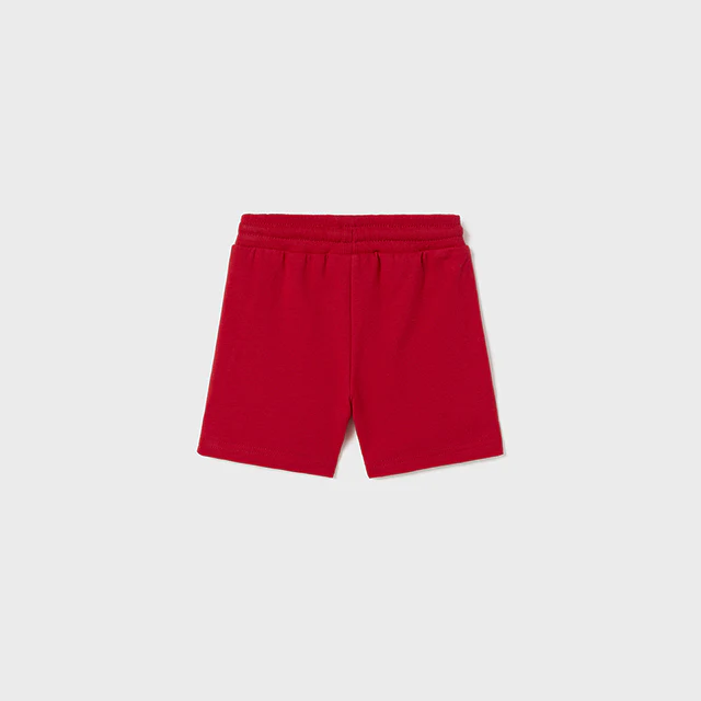Red Basic Fleece Shorts - Image 2