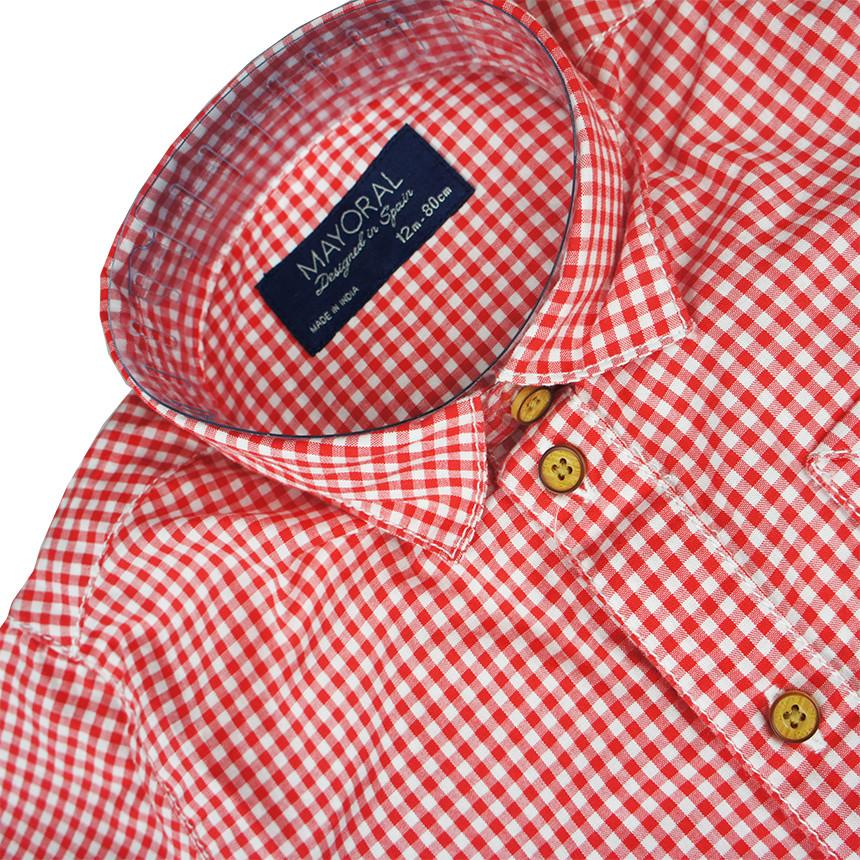 Red Checked Shortsleeve Shirt - Image 2