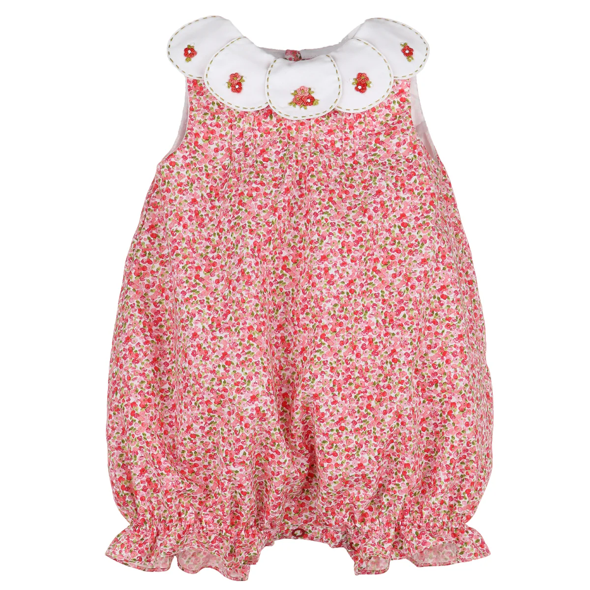 Red Floral Petal Collar Bubble
