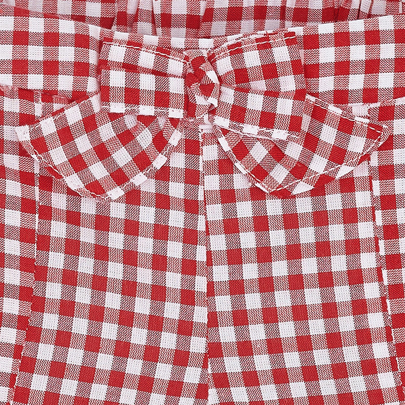 Red Gingham Scallop Shorts - Image 2