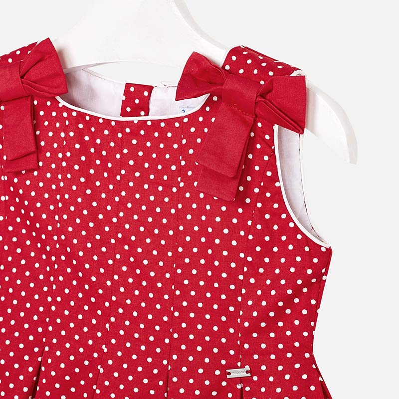 Red Polka Dot Dress With Bows - Image 3