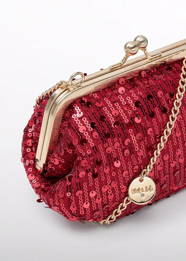 Red Sequins Hand Bag - Image 3