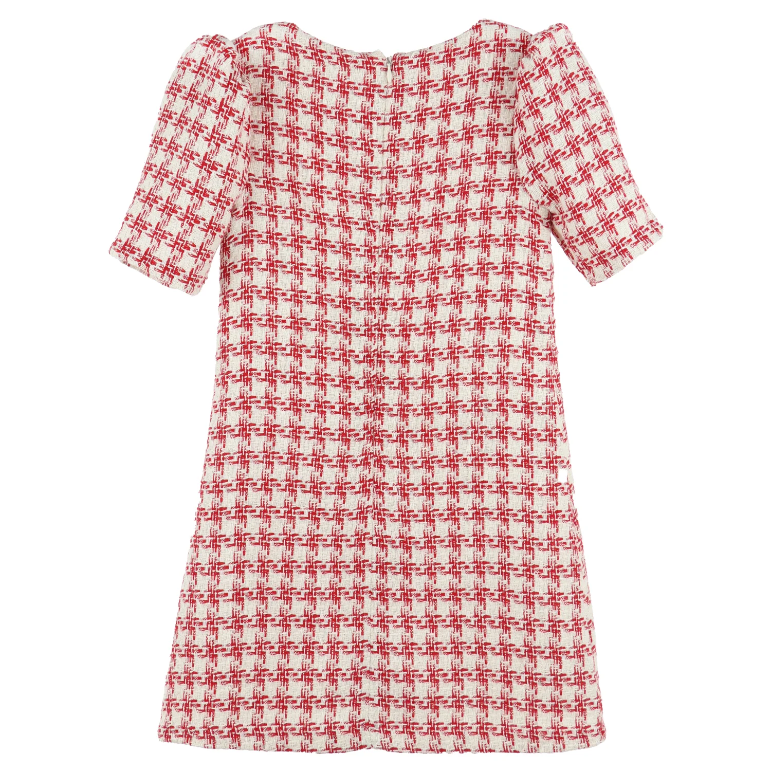Red Tweed Shift Dress - Image 2