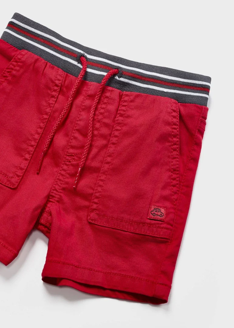 Red Twill Bermuda Shorts - Image 3