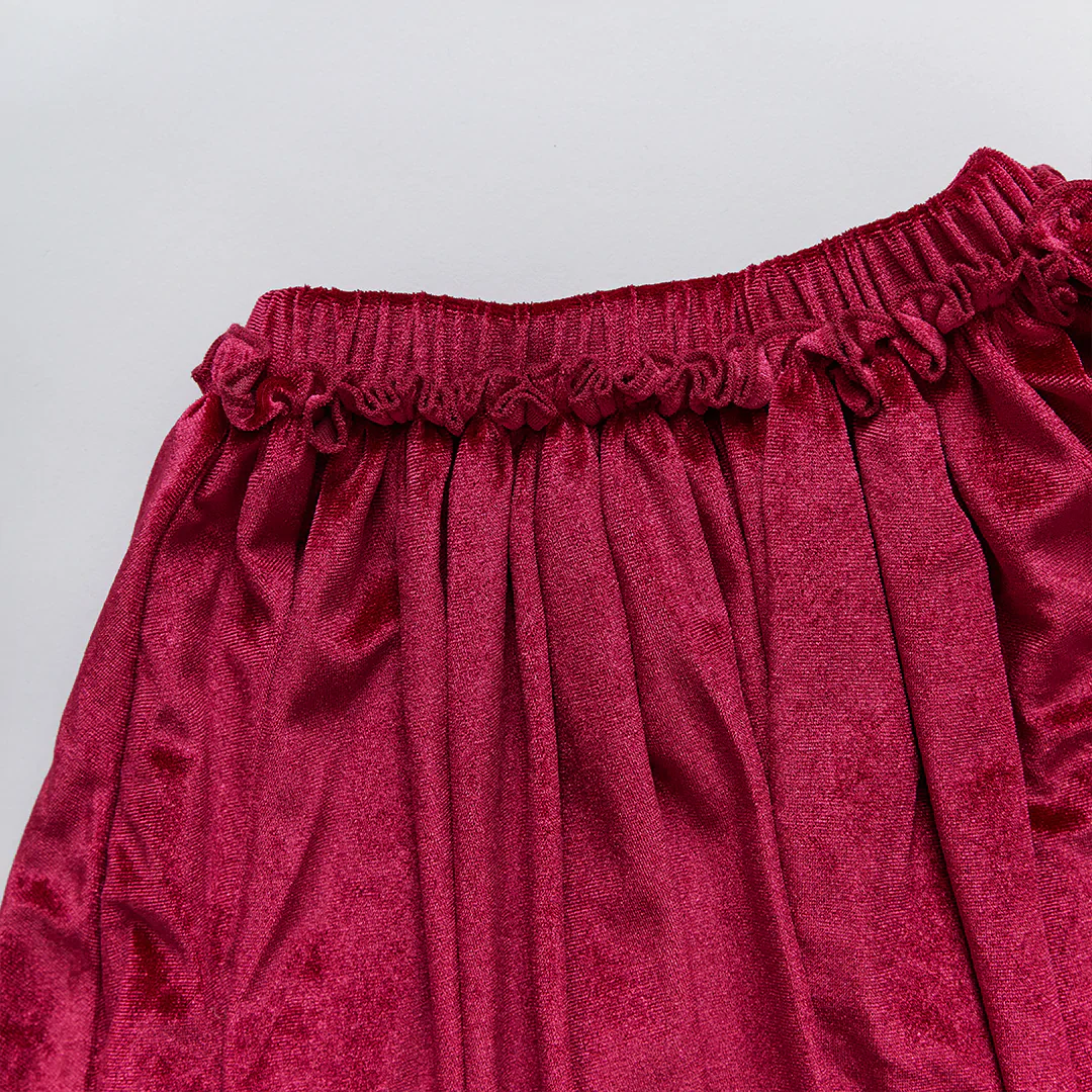 Red Velour Gianna Skirt - Image 3