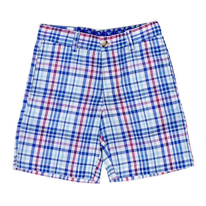 Reef Blue Plaid Shorts - Image 2