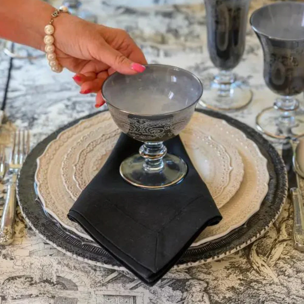 Rialto Borghese Etched Compote - Grey - Image 4