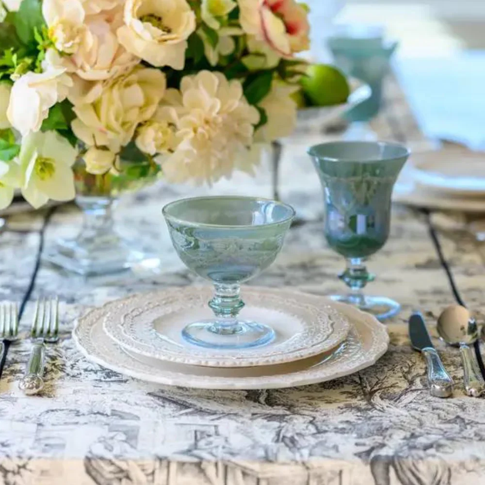Rialto Borghese Etched Compote - Green - Image 5