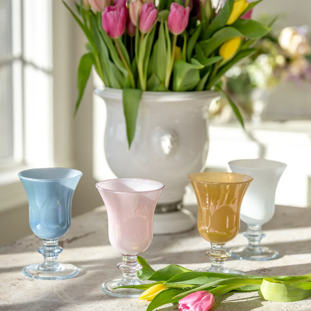 Rialto Water/Wine Glass - Soft Pink - Image 6