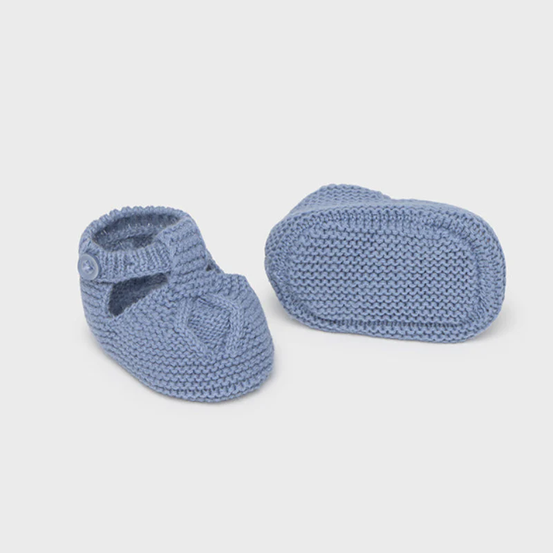 Riviera Blue Knit Booties - Image 3