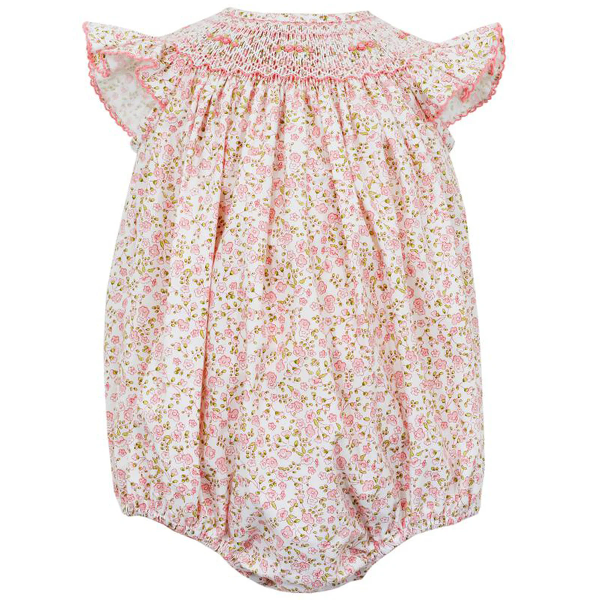 Rosalie Pink Floral Angel Wing Bishop Bubble