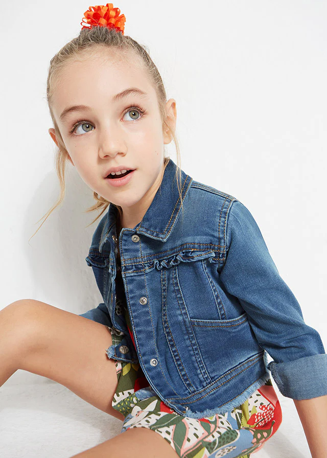 Ruffle Denim Jacket - Image 2