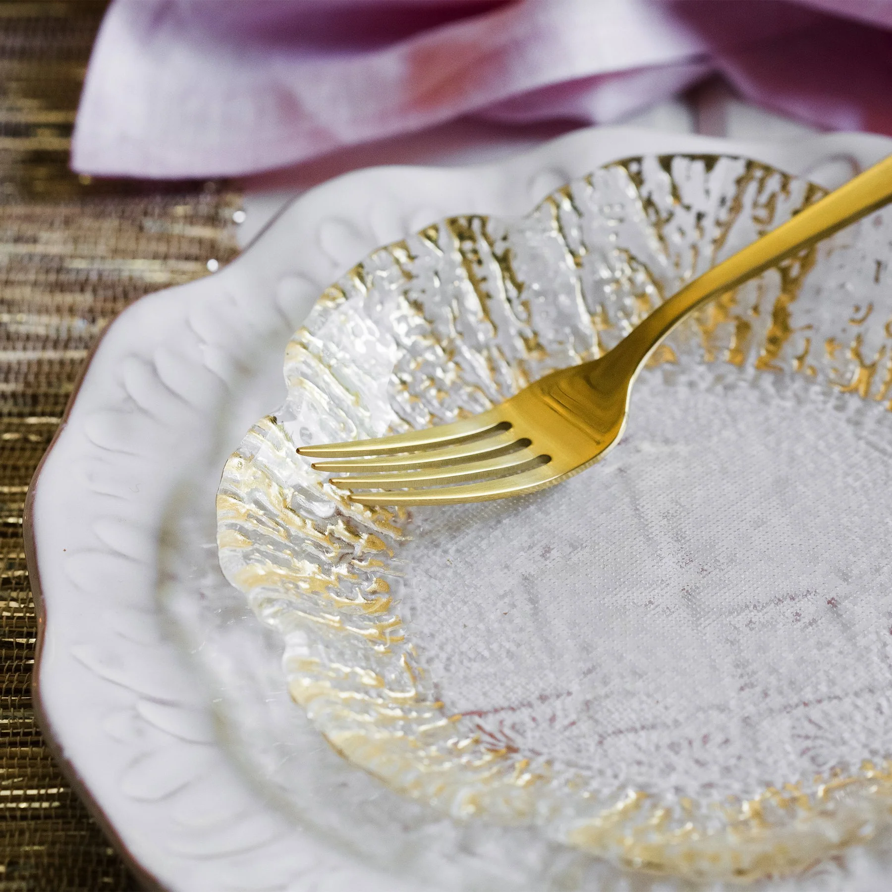 Rufolo Glass Gold Canape Plate - Image 3