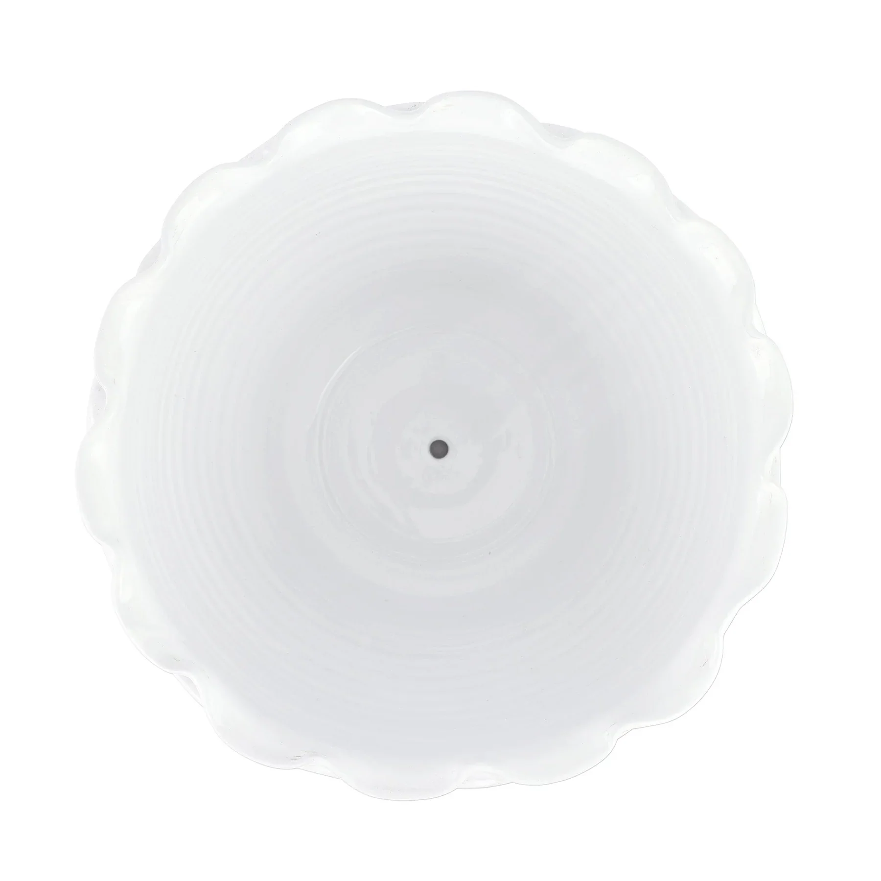 Rustic Garden White Ruffle Round Planter - Image 2