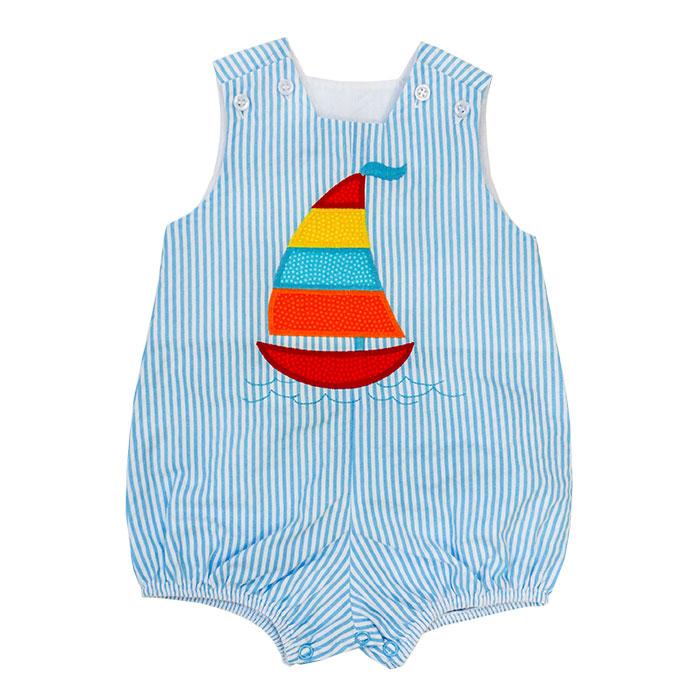 Sailboat Seersucker Infant Bubble