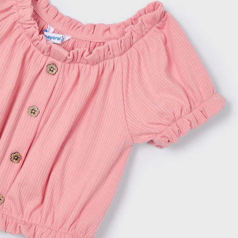 Salmon Ribbed Top - Image 2