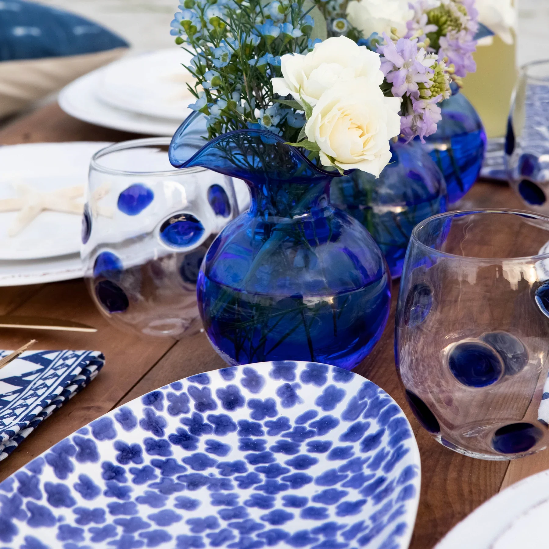Santorini Flower Narrow Oval Platter - Image 4
