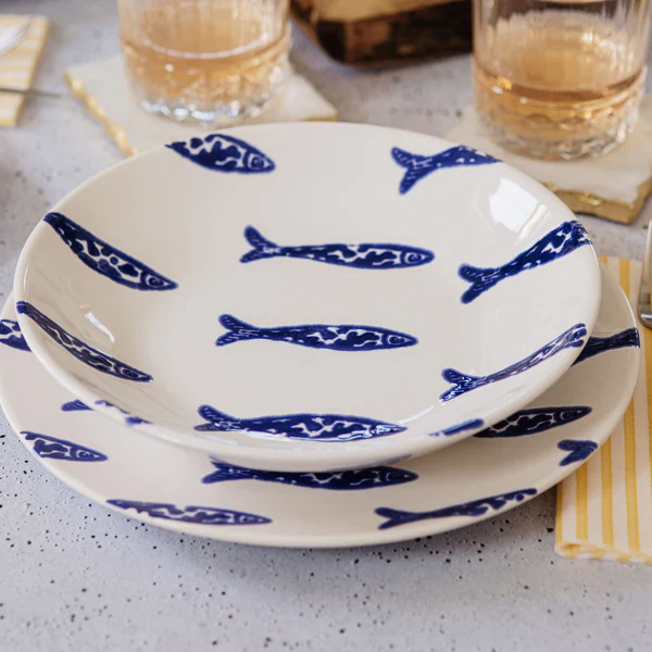 Santorini Minnows Dinner Plate - Image 2