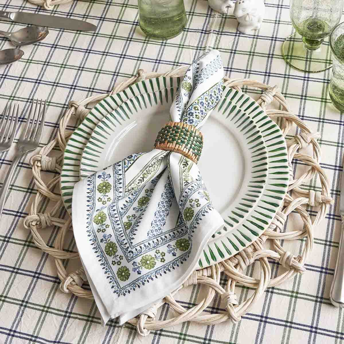 Sitio Stripe Dinner Plate - Basil - Image 4