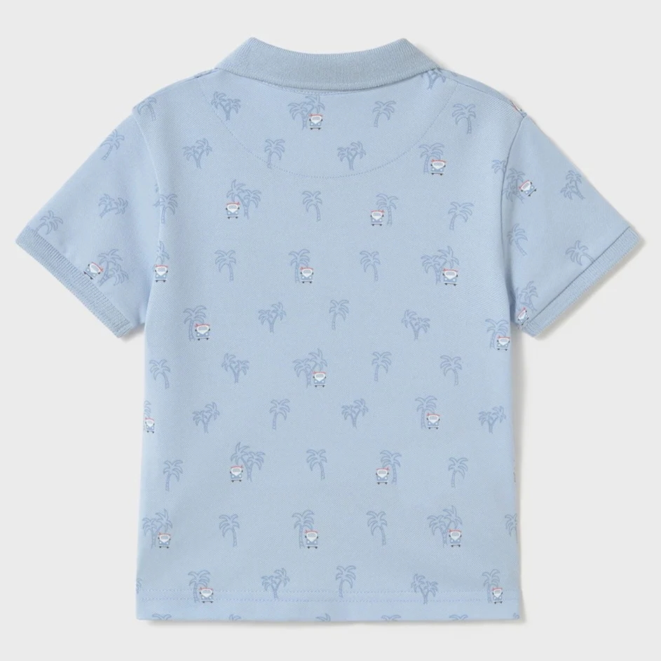 Sky Blue Palm Tree Polo - Image 2