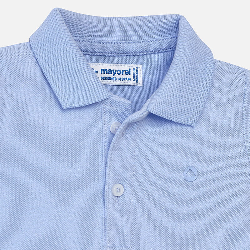 Sky Blue Short Sleeve Polo Shirt - Image 3