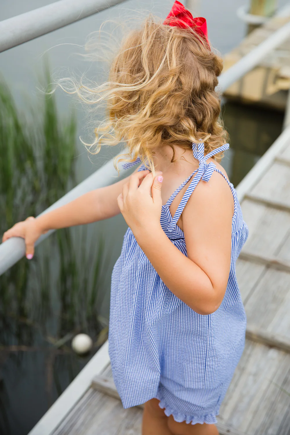 Smocked Sailboats at Sea Tie-Strap Short Set - Image 3