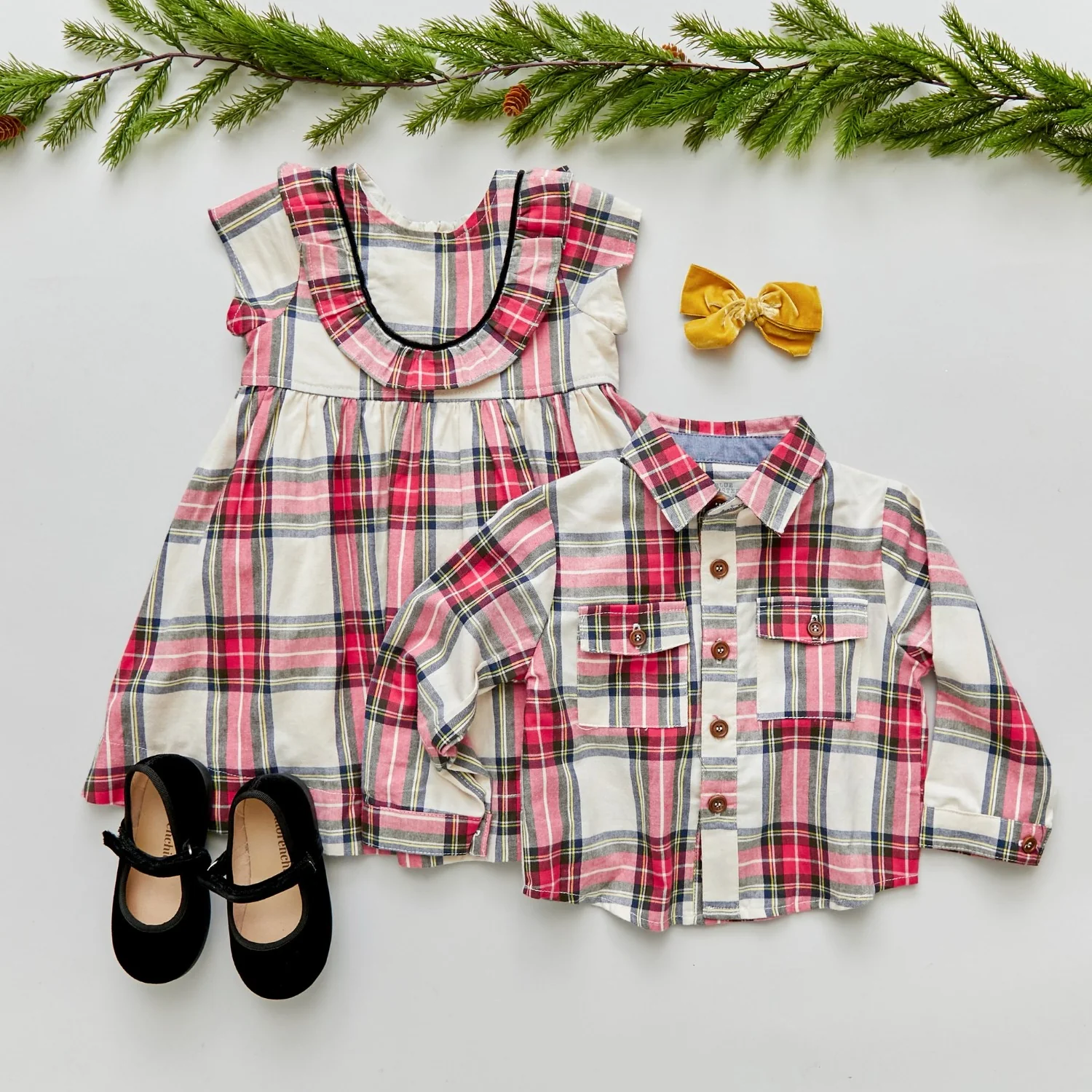Snow Tartan Baby Eileen Dress - Image 6