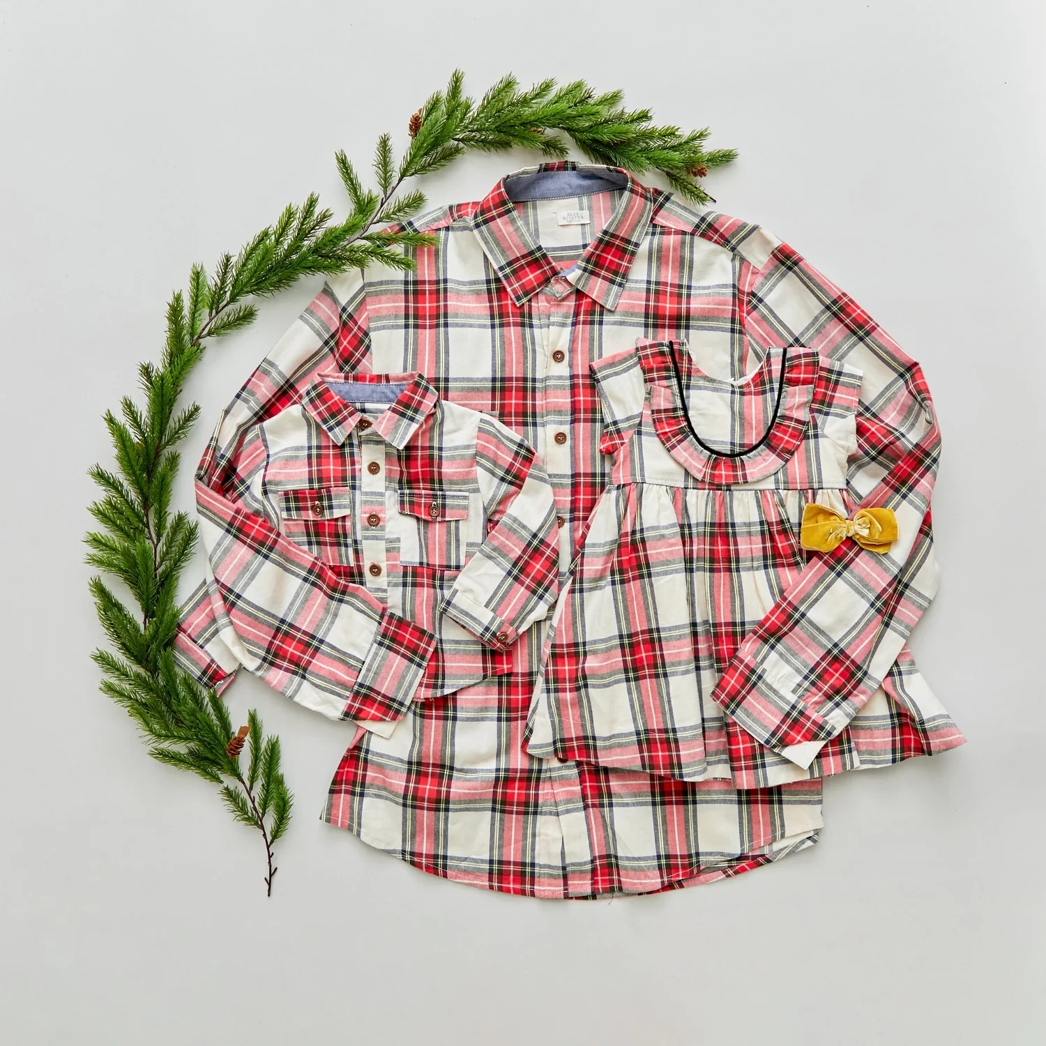 Snow Tartan Baby Jack Shirt - Image 3