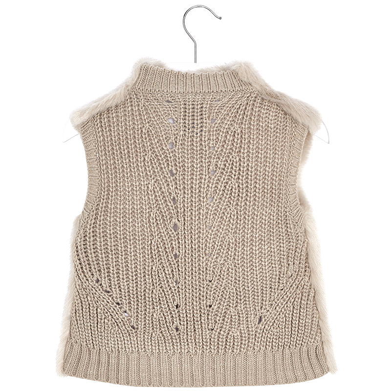 Stone Faux Fur Vest - Image 3