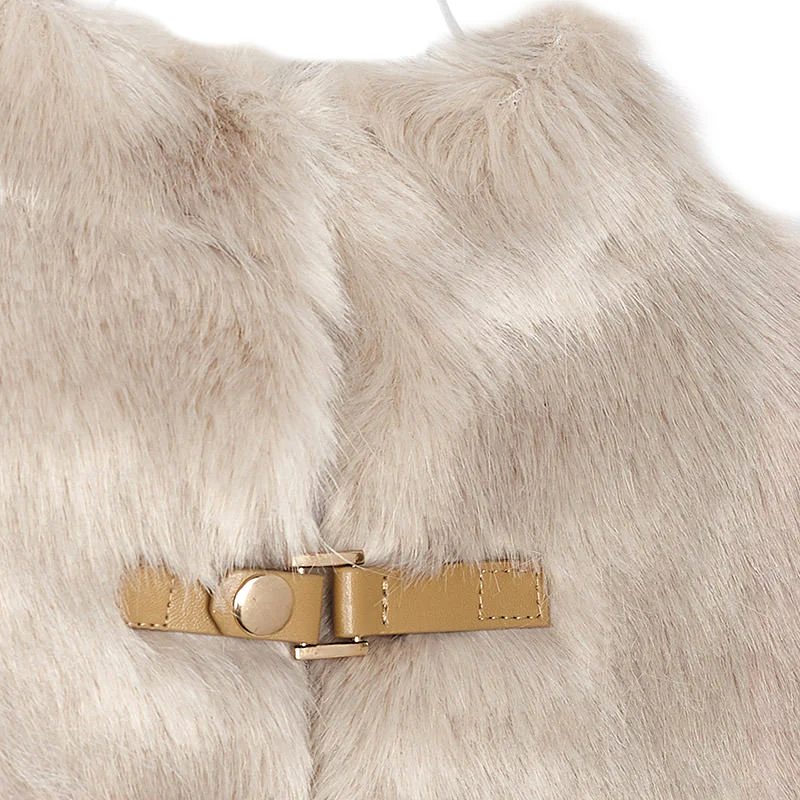 Stone Faux Fur Vest - Image 4