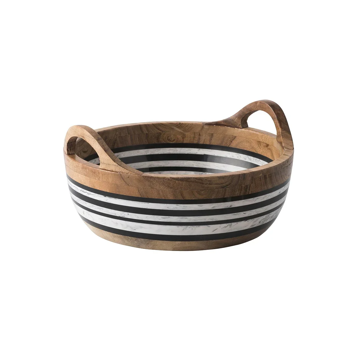 Stonewood Stripe 11" Round Handled Bowl