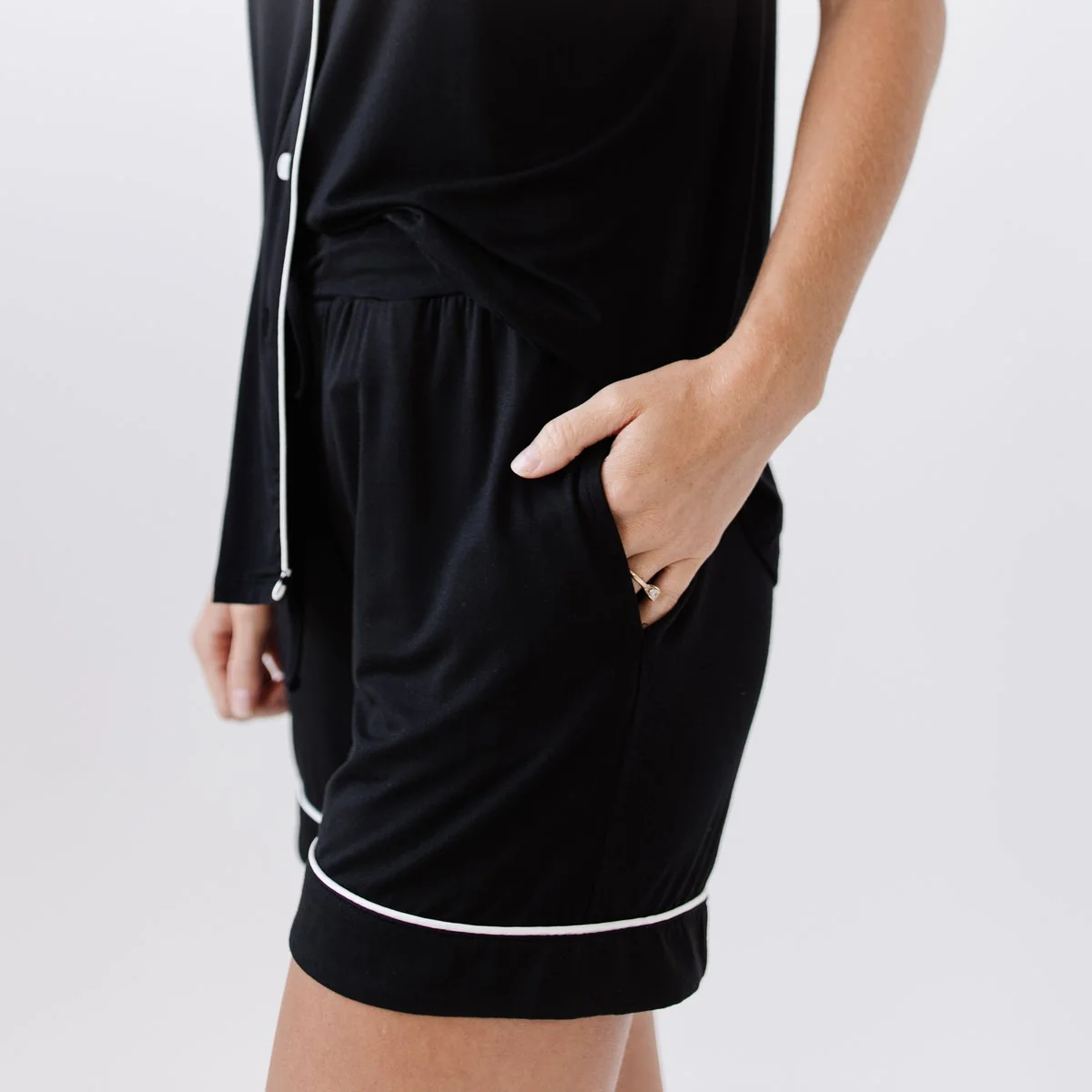 Short Sleeve Stretch-Knit Bamboo Pajama Set - Image 3