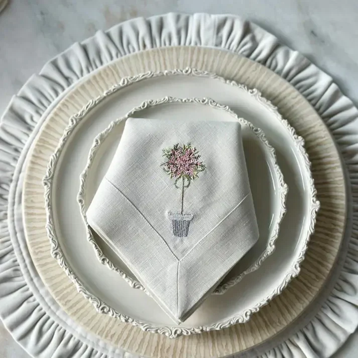 Striped Charger - Cream - Image 5