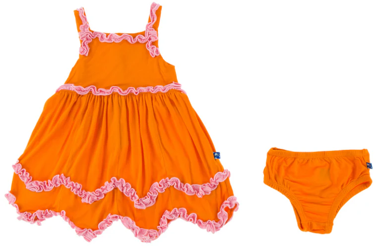 Sunset with Lotus Ruffle Tank Dress with Bloomer - Image 3