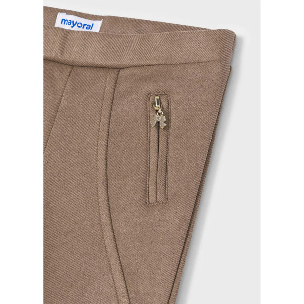 Taupe Pants With Zip Pockets - Image 4