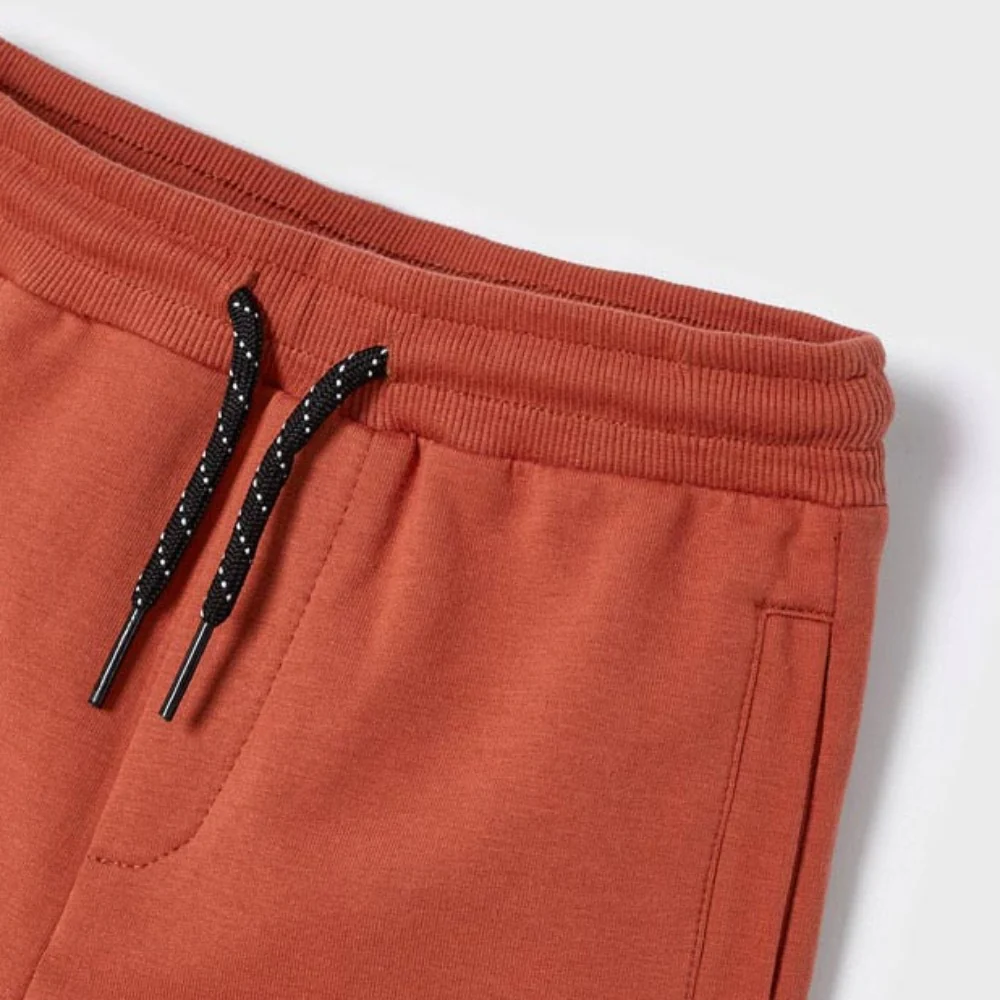 Terracotta Fleece Bermuda Shorts - Image 4