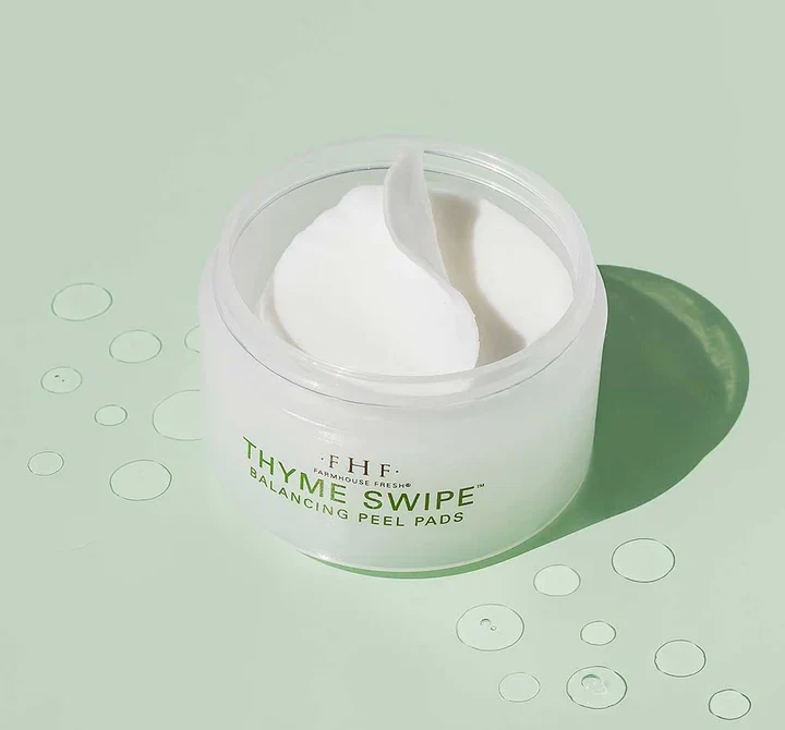Thyme Swipe: Organic Matcha + Thyme Balancing Peel Pads - Image 5