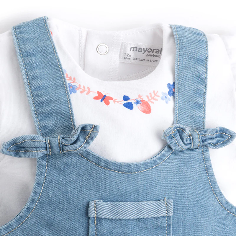 Top & Denim with Tulle Skirt Overalls Set - Image 4