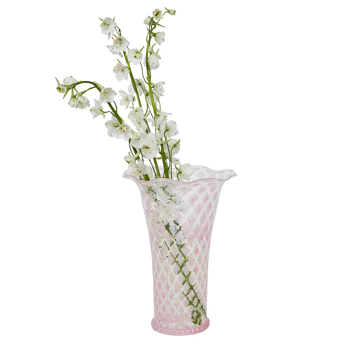 Trellis 9" Flared Vase - Blush - Image 3