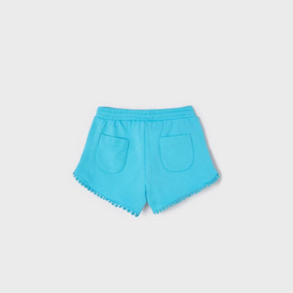 Turquoise Chenille Shorts - Image 2