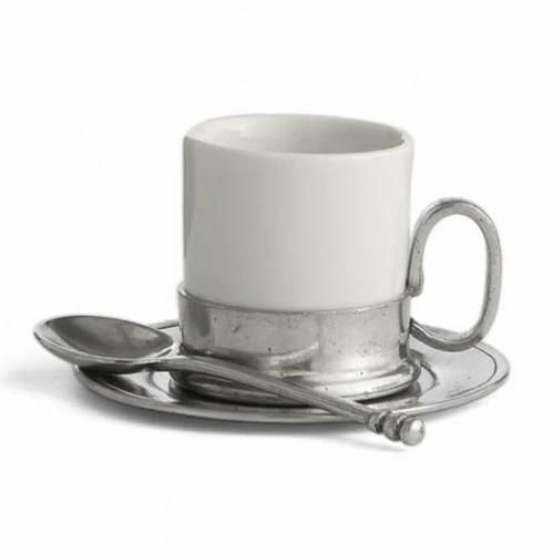 Tuscan Espresso Cup & Saucer with Spoon
