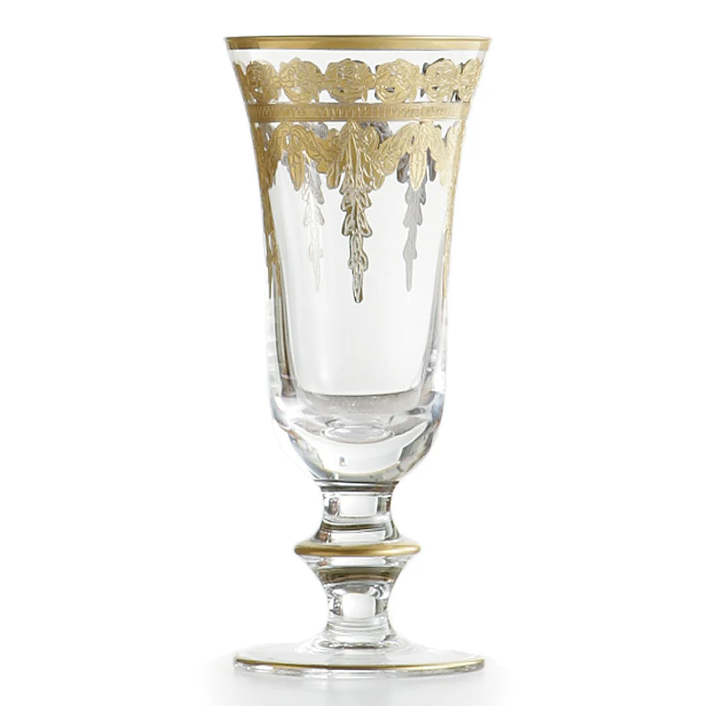 Vetro Gold Flute Glass