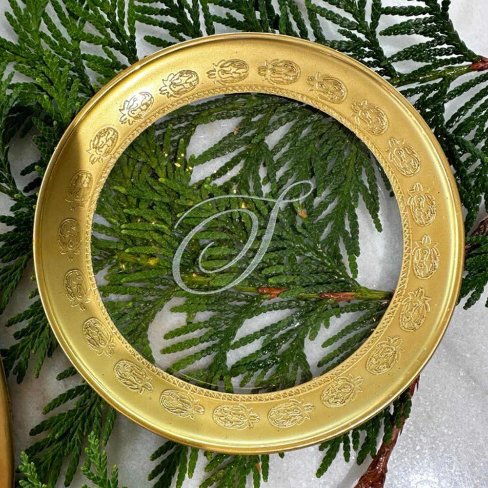 Vetro Gold Monogram Bread/Canapé Plate - Image 5