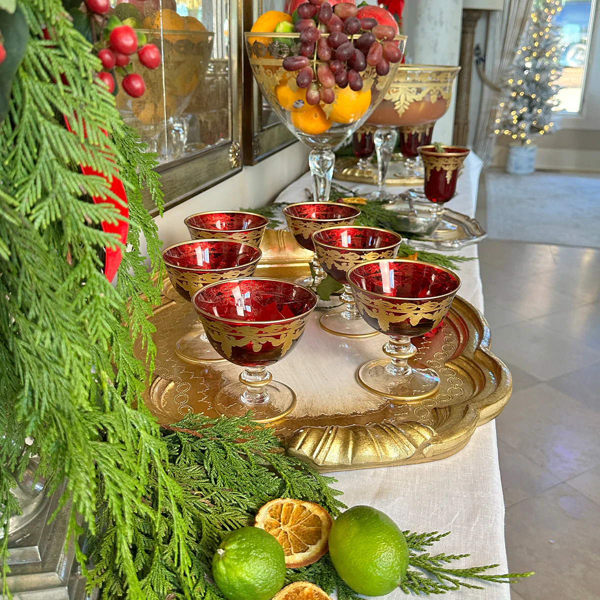 Vetro Gold Red Compote - Image 5
